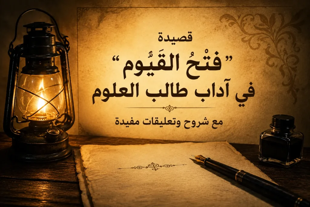 صورة تعبيرية عن قصيدة فتح القيوم في آداب طالب العلوم