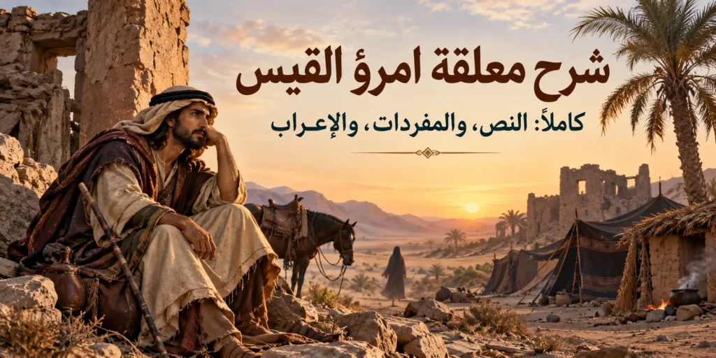 شرح معلقة امرؤ القيس كاملا